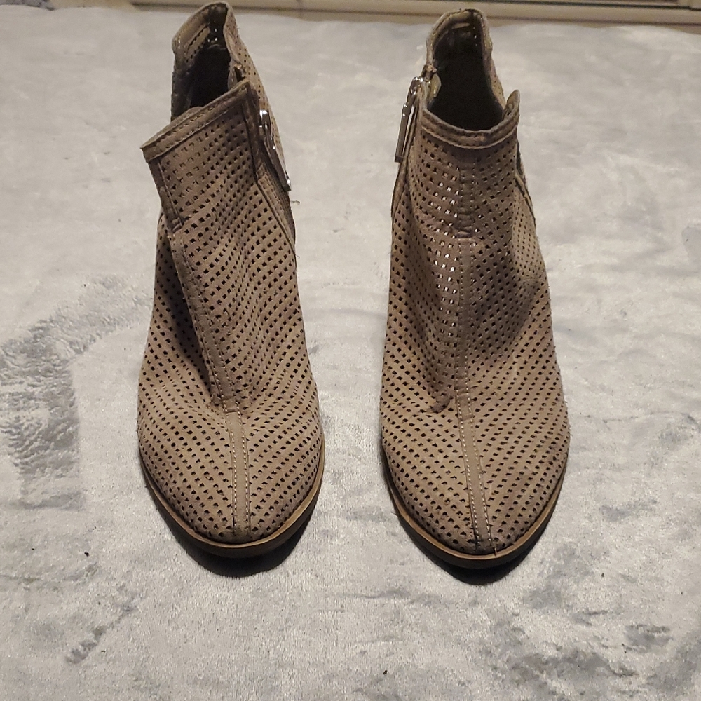 DV by Dolce Vita Perforated Brown Ankle Booties